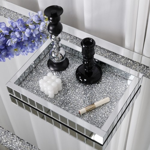 Silver mirror decorative - mirror, tray